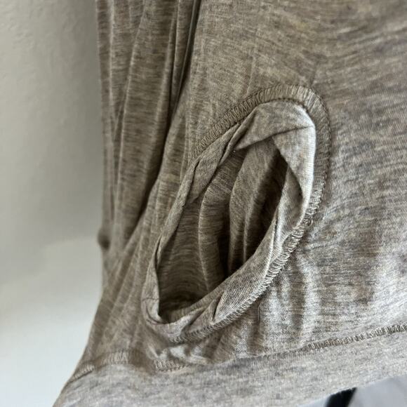 AllSaints Women's Reba Hoody NEW Long Slv T Shirt Buttons Cotton Knit UK 10 US 6 - Picture 5 of 9